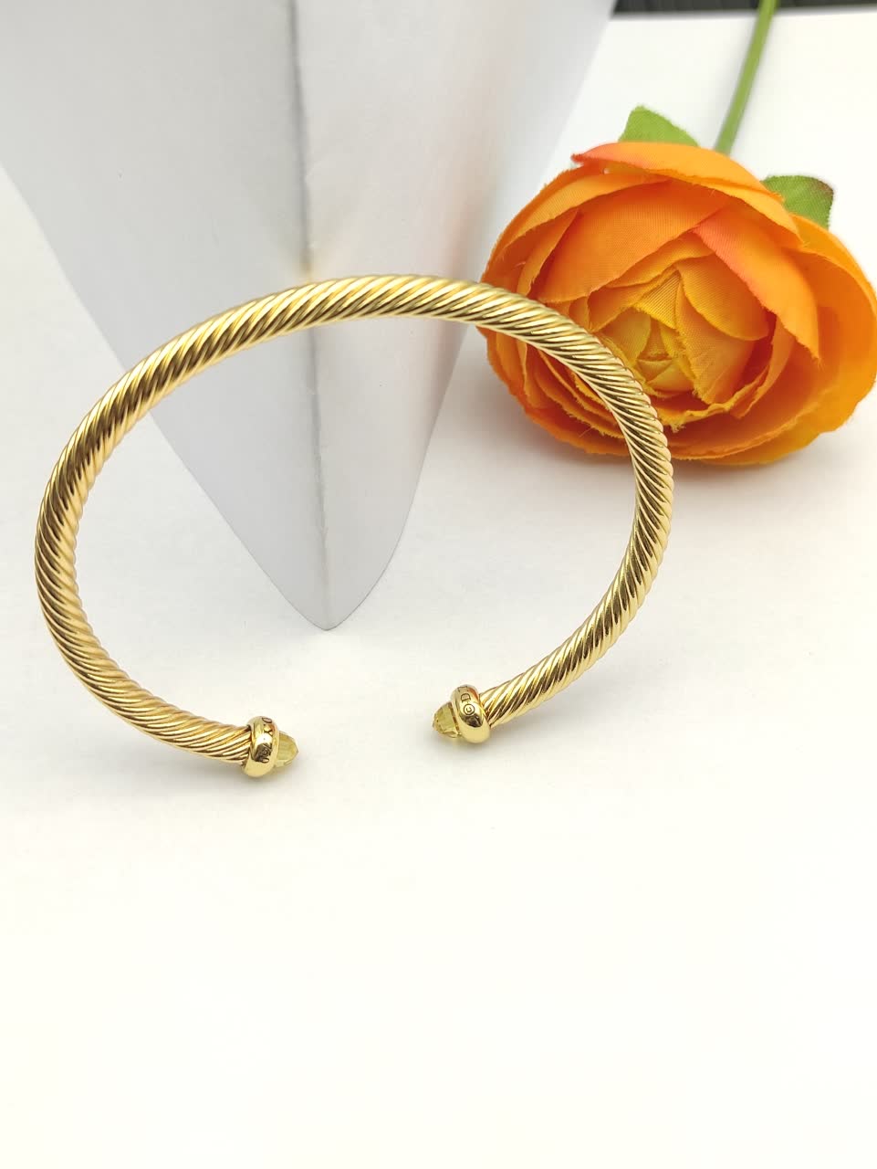David Yurman Gold Tone Rope Bracelet
